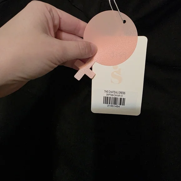 Selkie Caviar Chateau Black Mini Dress - 1X - NWT - Picture 4 of 7